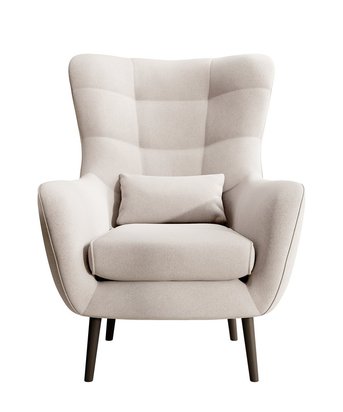 Vence Castel 04 wing chair, velvet, easy-to-clean beech legs