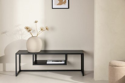 Alvesal TV cabinet 120x40 cm with two shelves black