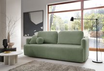 Lambina three-seater sofa with Abriamo 10 boucle container