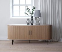 Gativel slatted chest of drawers 180 cm natural oak