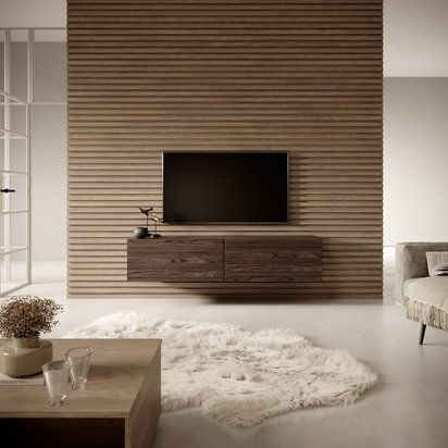 Bisira TV cabinet 140 cm Walnut