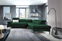 Naverro L-shaped corner sofa bed (Fabric: Monolith 37, Side: Right)