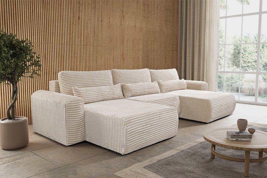 Corner sofa with sleeping function Leo U-shaped Tilia 03 universal