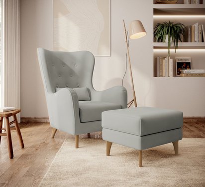 Calmino Mono lounge chair, 244 beech legs