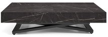 Coffee table 2in1 Movilinne extendable black U-shaped legs