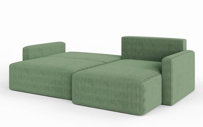 Corner sofa with sleeping function Haldi L-shaped with storage Poso 47 corduroy universal