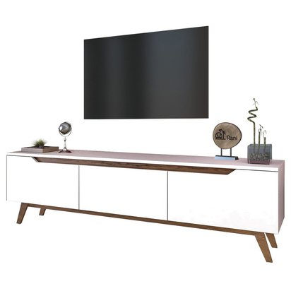 TV cabinet Kanolly white/dark walnut 180 cm