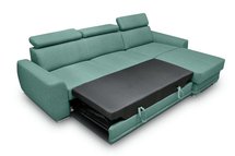 Danles corner sofa bed with three adjustable headrests (Fabric: Element 15)