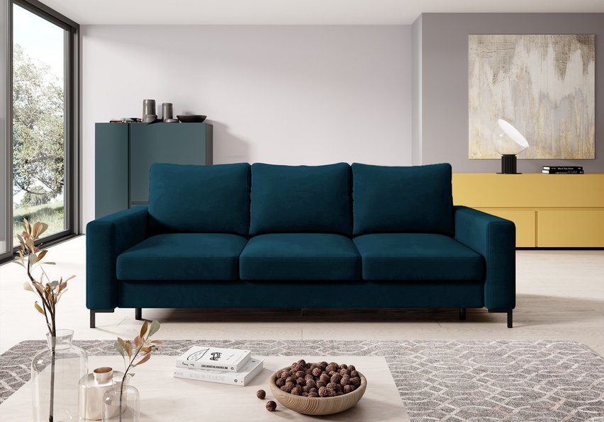 Mokpeo three-seater sofa bed with storage (Fabric: Velluto 11)