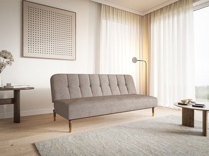 Tesida taupe three-seater sofa
