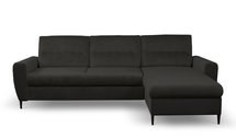 Corner sofa bed Laretta L-shaped with storage (Fabric: Velluto 19, Side: Right)