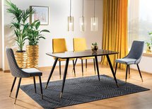 Concibes Dining Table 80x140cm Black Stone-Gold