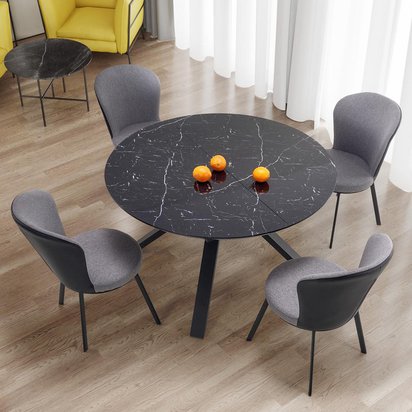 Extendable table Obstatly 130-180x130 cm marble