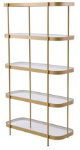 Disavill open shelf 160 cm gold/transparent glass