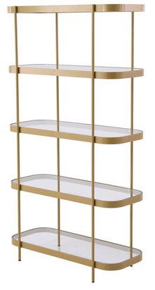 Disavill open shelf 160 cm gold/transparent glass