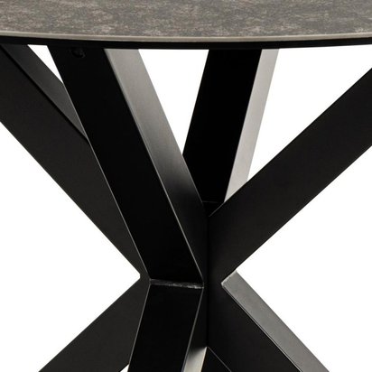 Kardema round dining table 119 cm black ceramic