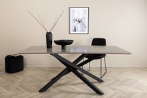 Tanize Dining Table 90 x 180 cm Black / Gray