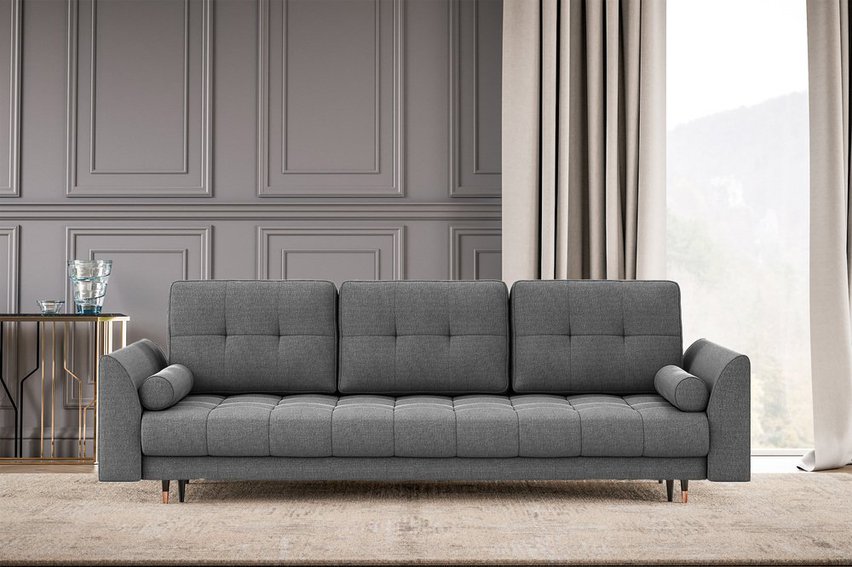 Agriano three-seater sofa with storage Storm 97 easy-clean chenille