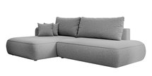 Foggi Melody 04 L-shaped corner sofa with sleeping function with left-hand chenille container