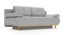 Marene three-seater sofa bed with storage, light gray, water-repellent