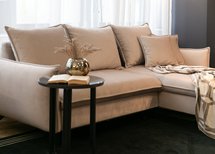 Corner sofa with sleeping function Cambiano L-shaped with container, right side