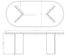 Ovo table 204 cm Wisconsin walnut