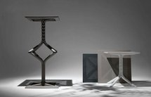 Clip Nardi square garden table 80 cm made of certified anthracite material