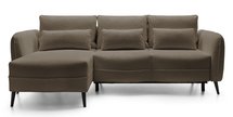 Eliano L-shaped corner sofa with sleeping function with Catch Me 03 boucle container, left-hand