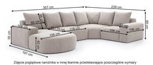 Castellina U-shaped modular corner sofa with backrest on the left Abriamo 4