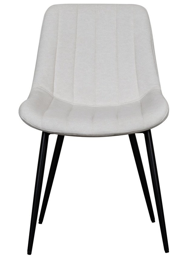 Roploy upholstered chair in light beige velvet