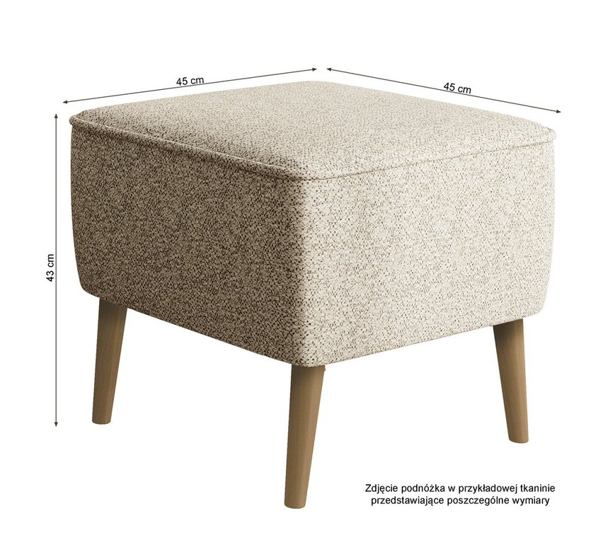 Vence Raven footstool 28 beech legs