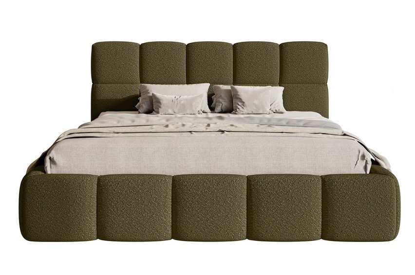 Upholstered bed 140x200 cm Cloudy olive Legend 05