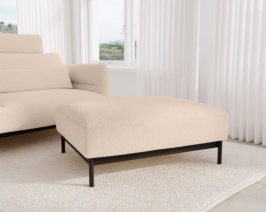 Solianero three-seater sofa with Melody 13 pouf