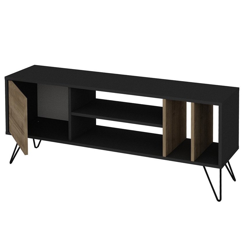 TV cabinet Lovage black/walnut 140 cm