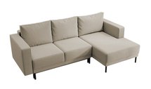 Rodario mini corner sofa with sleeping function and Castel 15 bedding container, right-handed