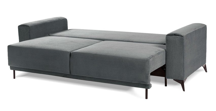 Jokiranta three-seater sofa with storage, grey corduroy