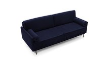 Kadaver three-seater sofa bed with storage (Fabric: Riviera 79, Legs: Black)