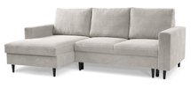 Corner sofa with sleeping function Nalika L-shaped with storage Poso 100 corduroy left-hand side