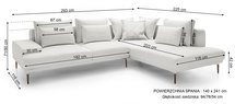 Mesito corner sofa bed (Fabric: Element 12, Side: Right)