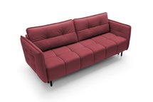 Portosello three-seater sofa bed with pocket spring and storage (Fabric: Castel 59, Legs: Black)