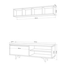 Makarol TV cabinet with wall shelf