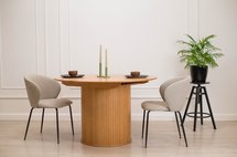 Gativel extendable table 120-167 cm slats natural oak