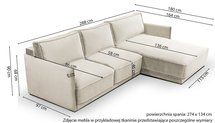 Corner sofa with sleeping function Trolla (Fabric: Element 17, Side: Left)