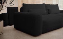 Carnos Moly 99 three-seater sofa, hydrophobic chenille, black legs