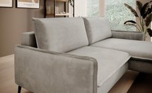 Corner sofa with sleeping function Glossy L-shaped Aphrodite 04 right-hand side