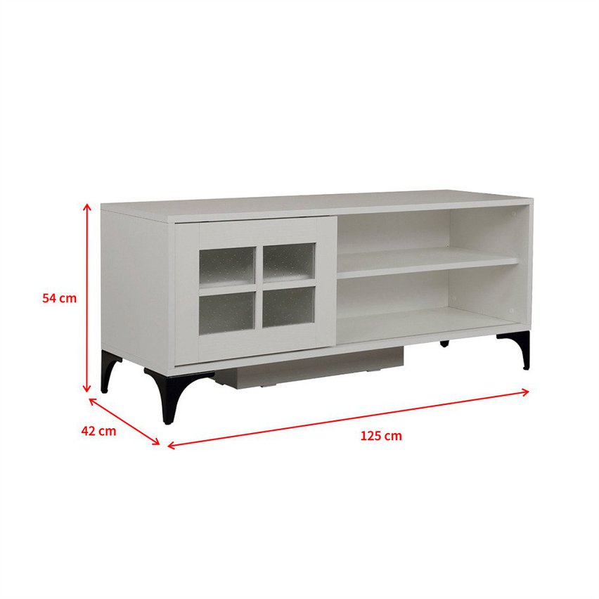 Hills TV cabinet 125 cm white