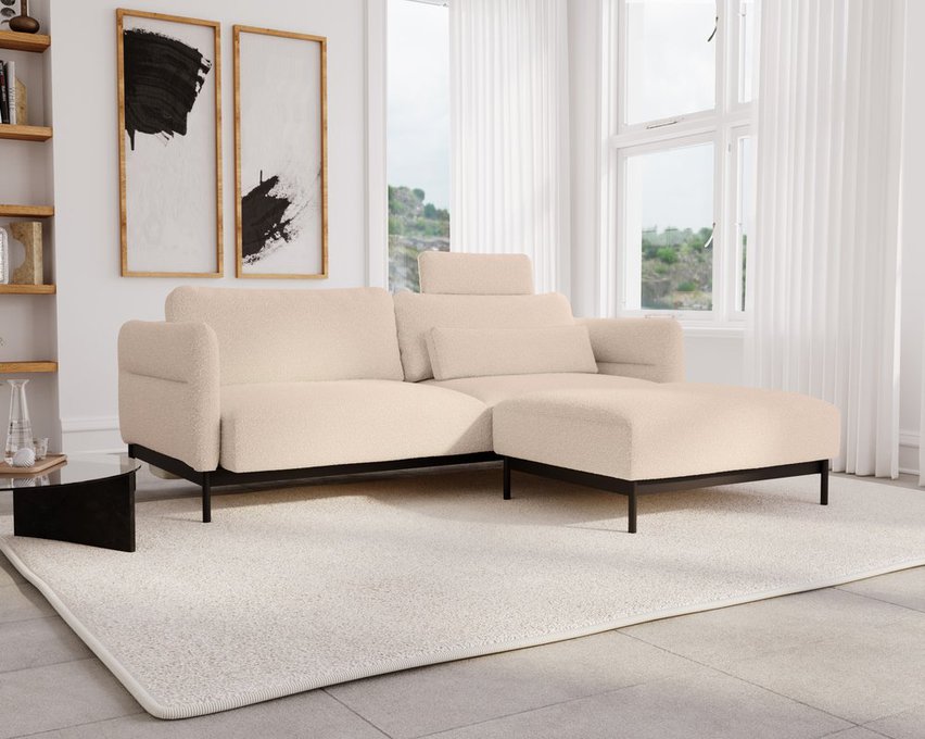 Solianero three-seater sofa with Melody 13 pouf