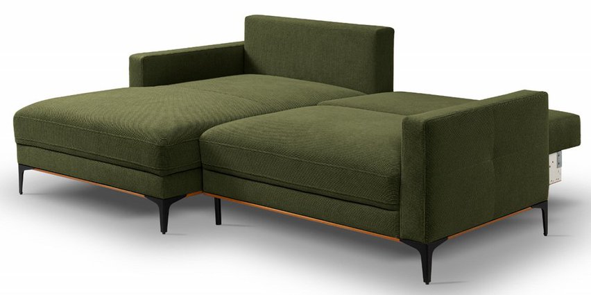 Corner sofa with sleeping function Sabbino L-shaped with storage Curio 39 hydrophobic chenille right-hand side