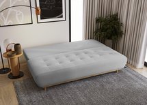 Marene three-seater sofa bed with storage, light gray, water-repellent