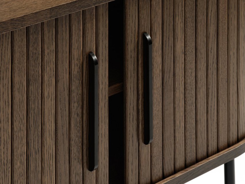 TV cabinet Gativel 180 cm burnt oak slats